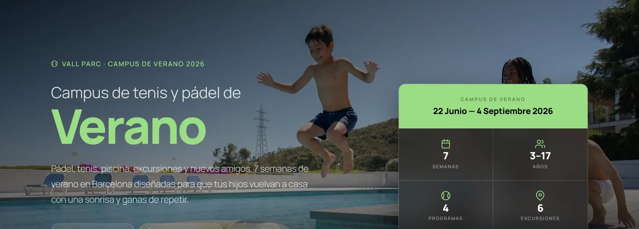 Landing del campus de Vall Parc convertida a bloques nativos de WordPress